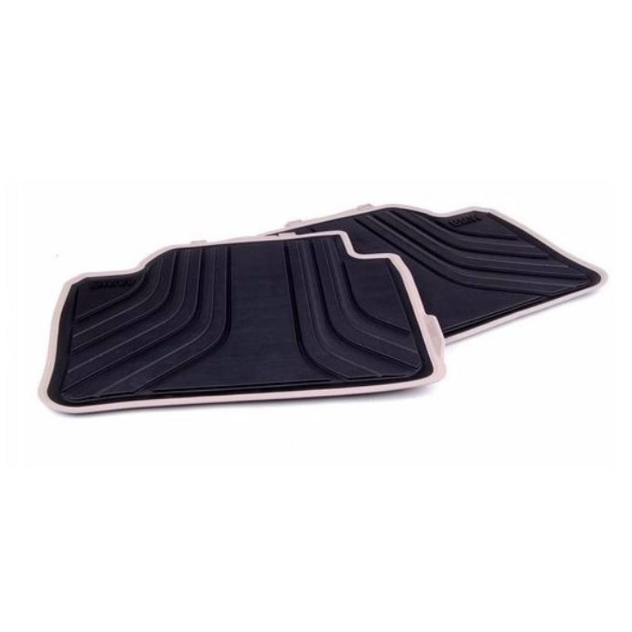 BMW Floor Mat Set - Rear (Black - Rubber) 51472220142